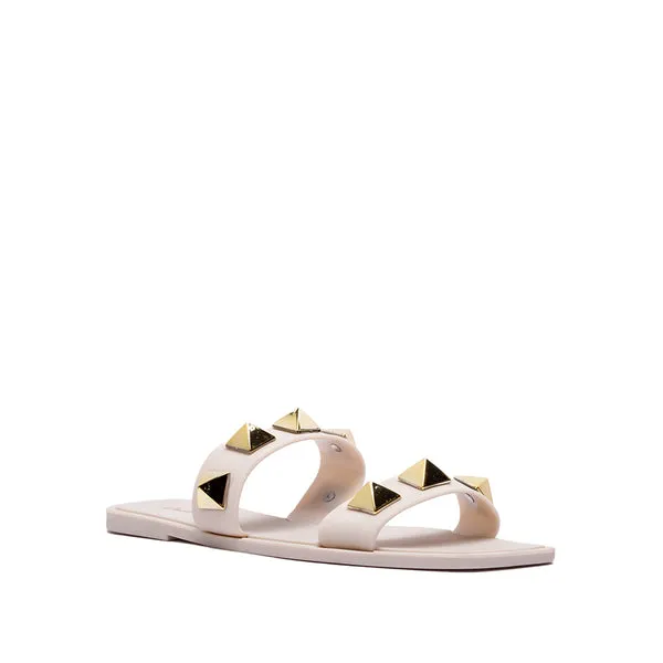 Gilson Studded Double Strappy Slip On Sandals