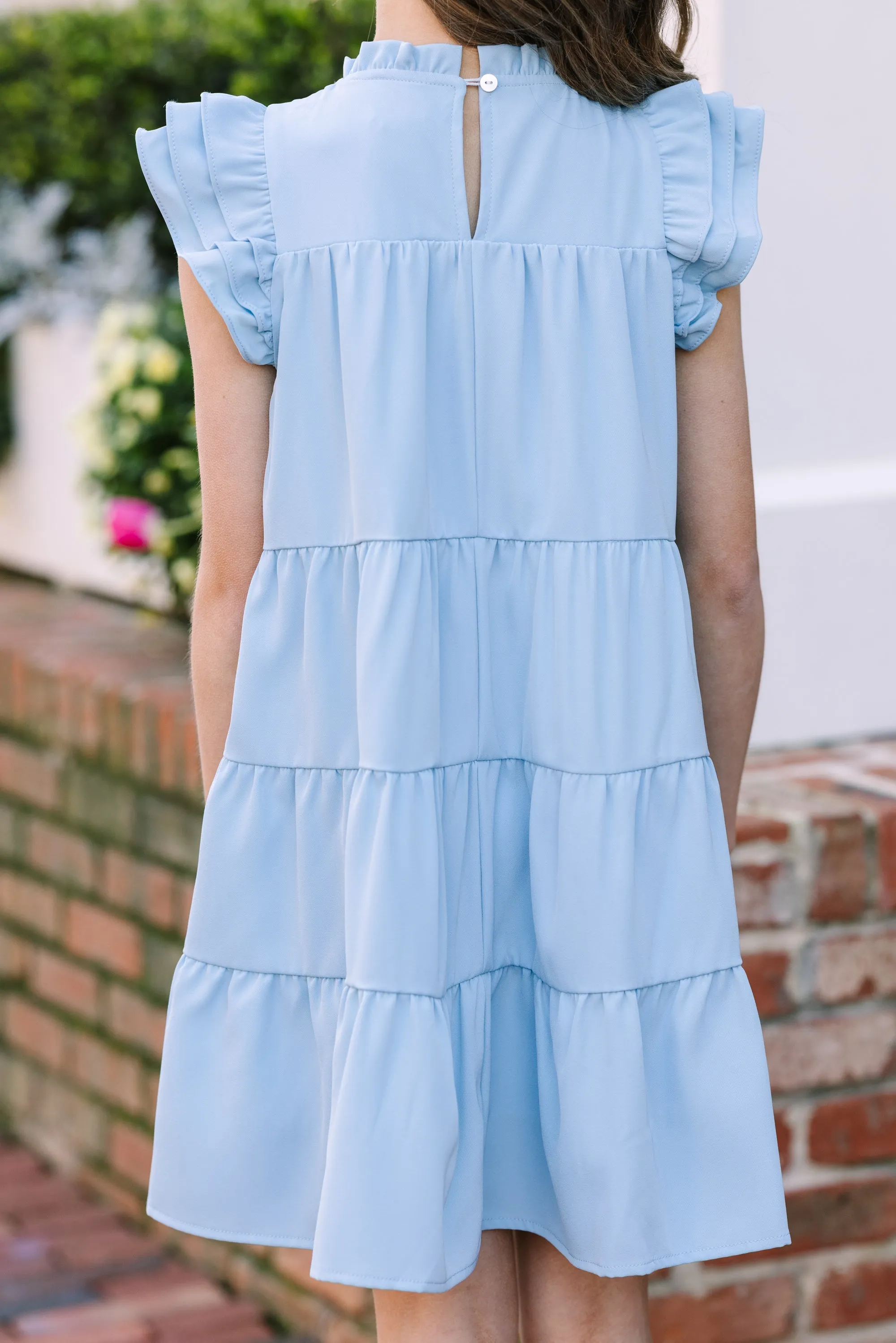 Girls: All About You Light Blue Ruffled Dress