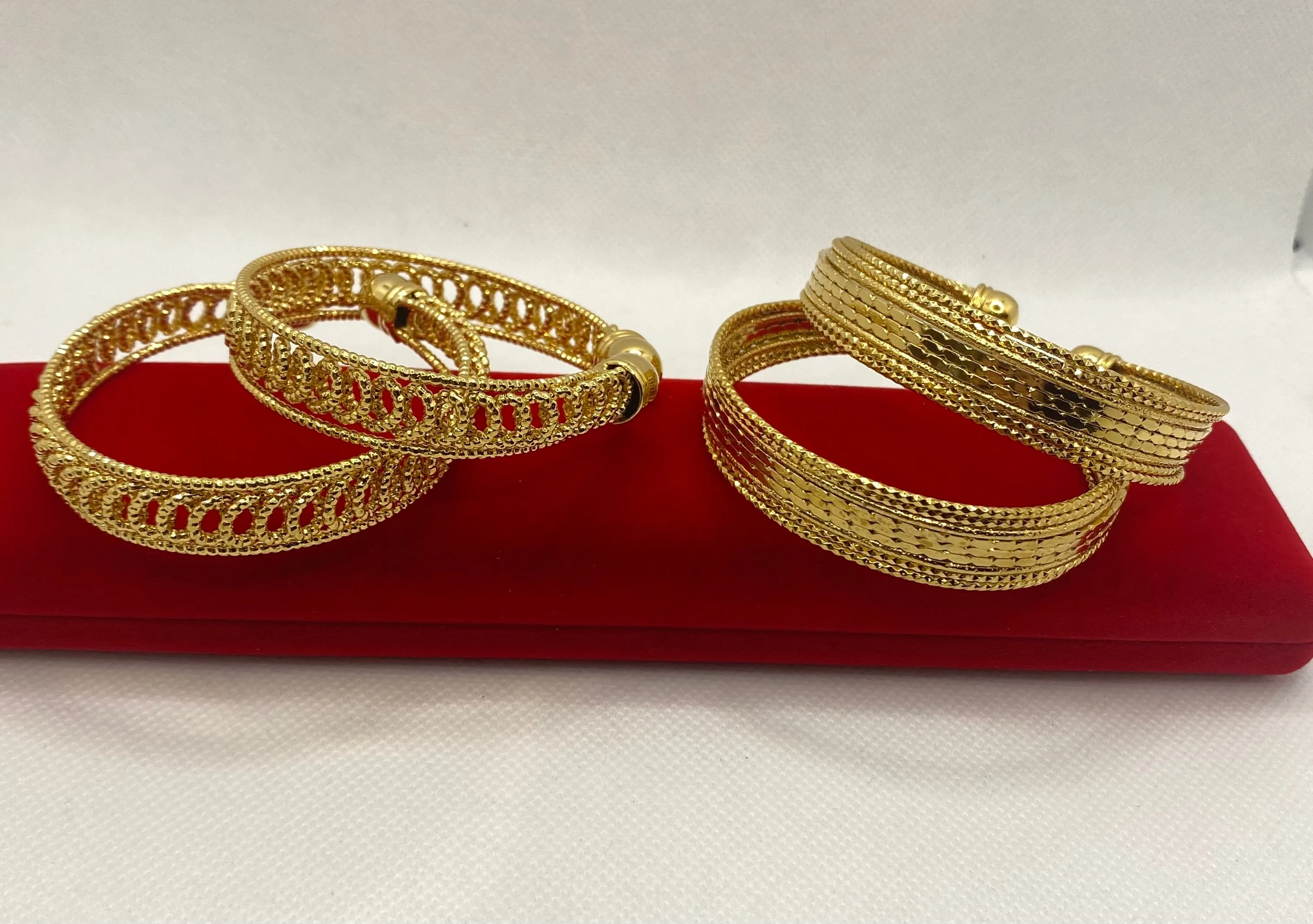 Gold plated bangles