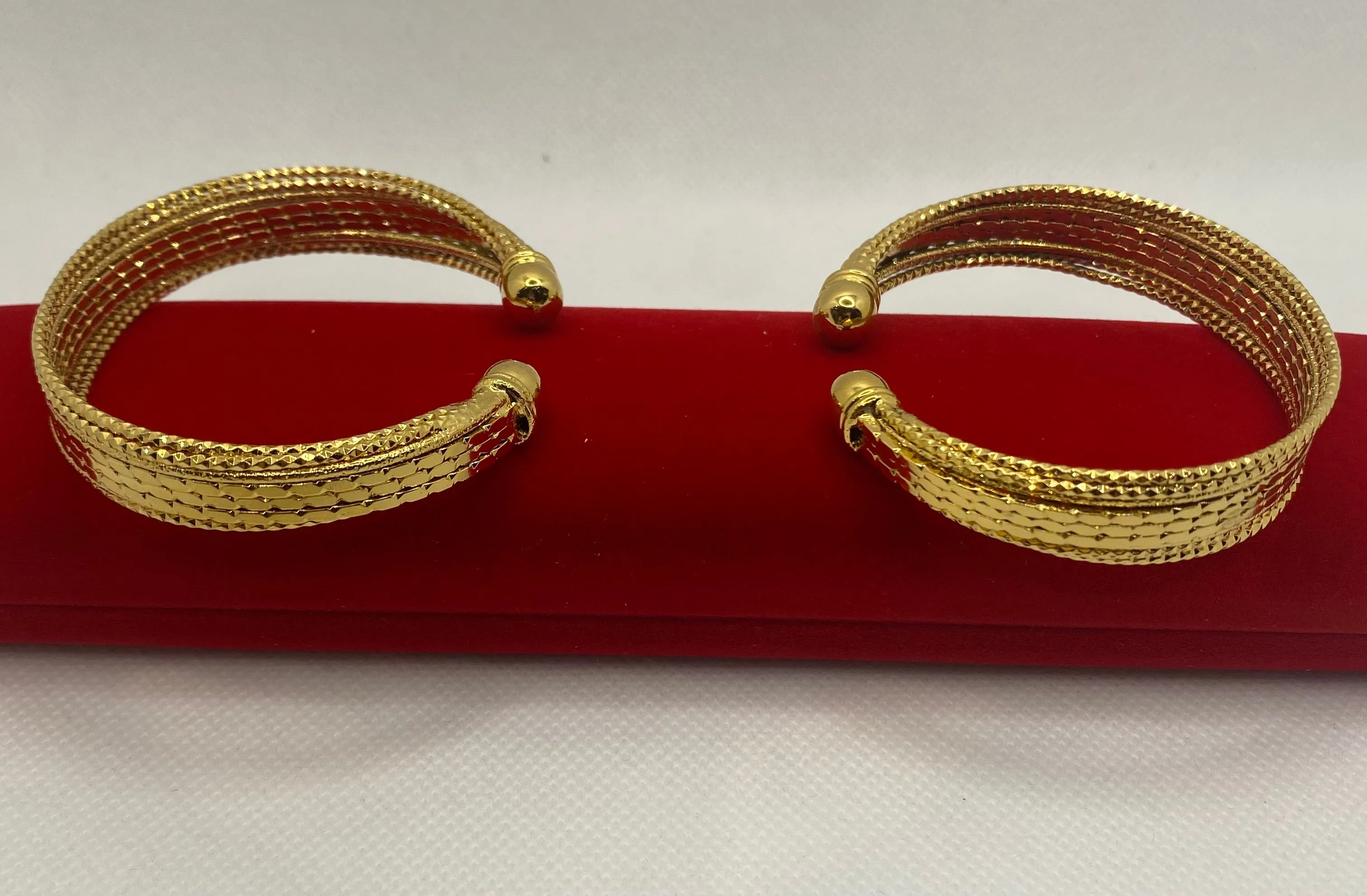 Gold plated bangles