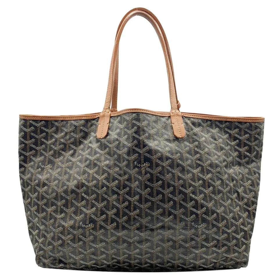 Goyard Goyardine Saint Louis Pm Gold Black Coated Canvas Tote