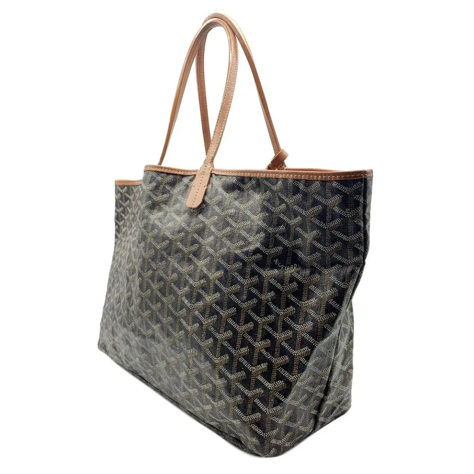 Goyard Goyardine Saint Louis Pm Gold Black Coated Canvas Tote