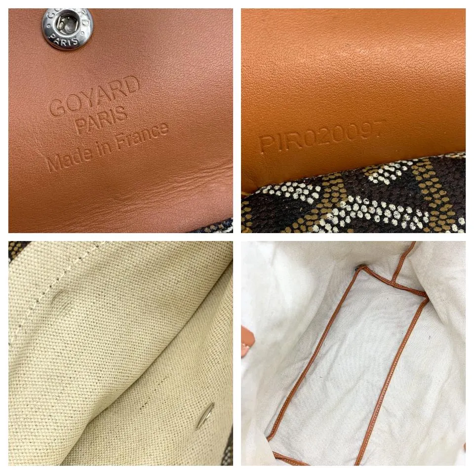 Goyard Goyardine Saint Louis Pm Gold Black Coated Canvas Tote