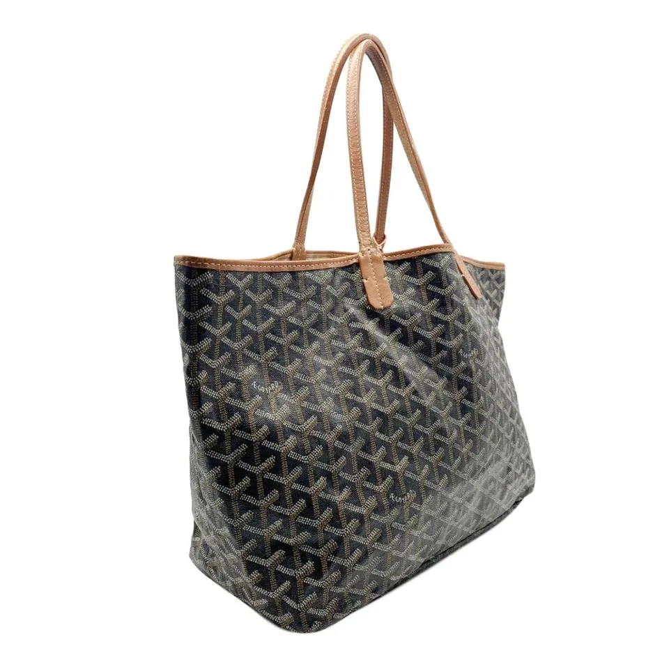 Goyard Goyardine Saint Louis Pm Gold Black Coated Canvas Tote