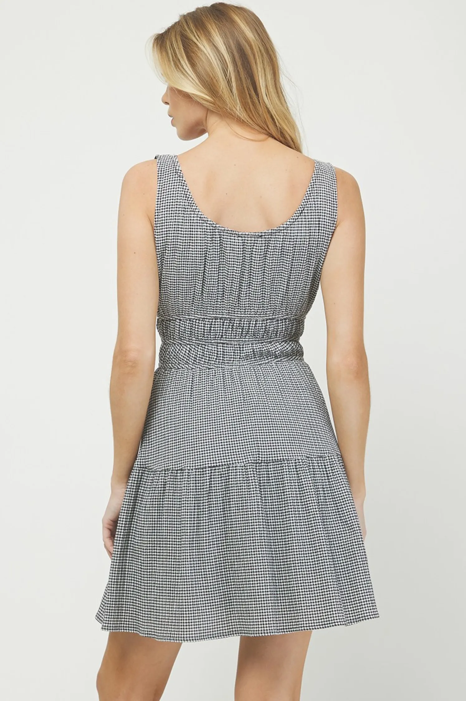 Gracie Gingham Babydoll Dress