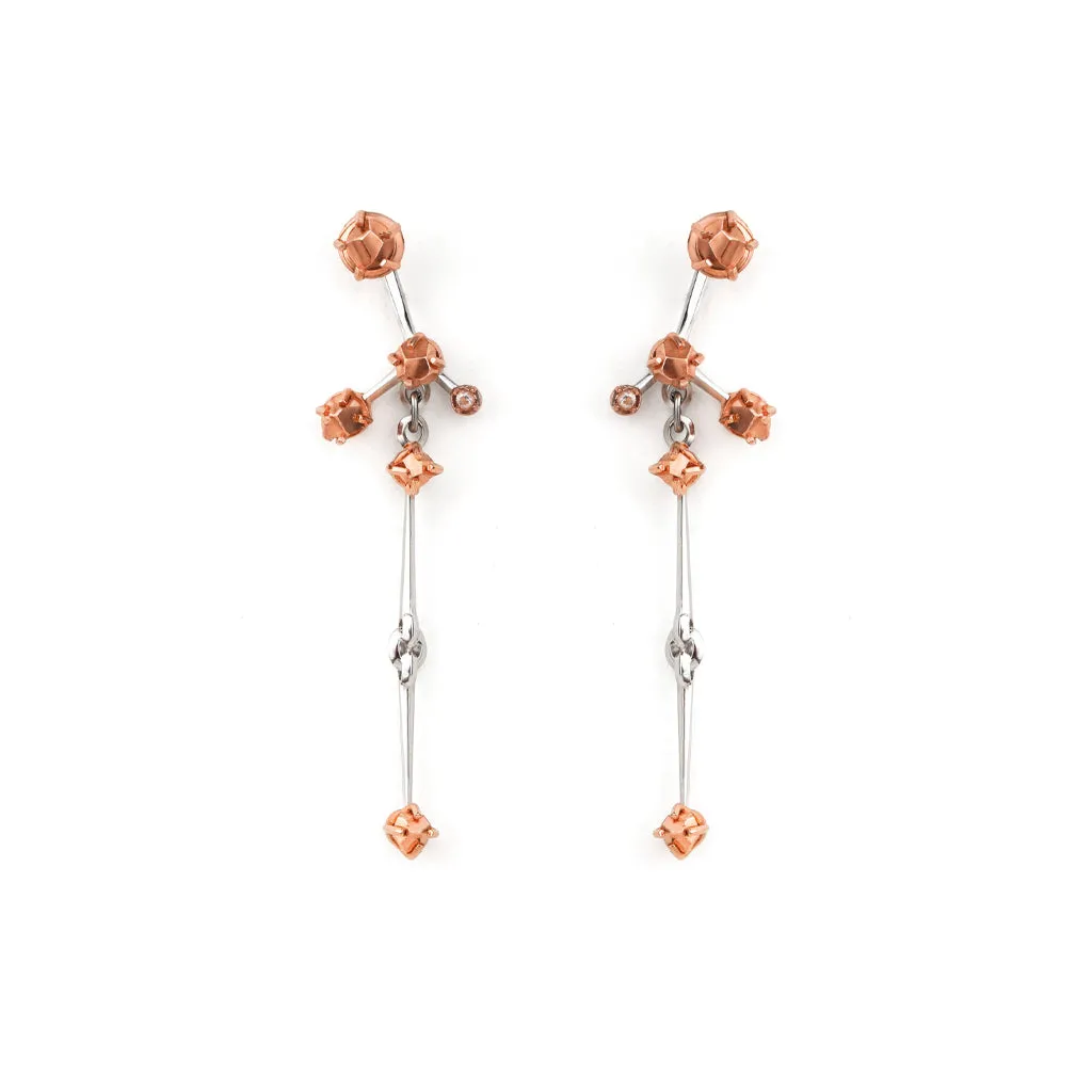 Grand Pyrite (L) Earrings [Pink gold]