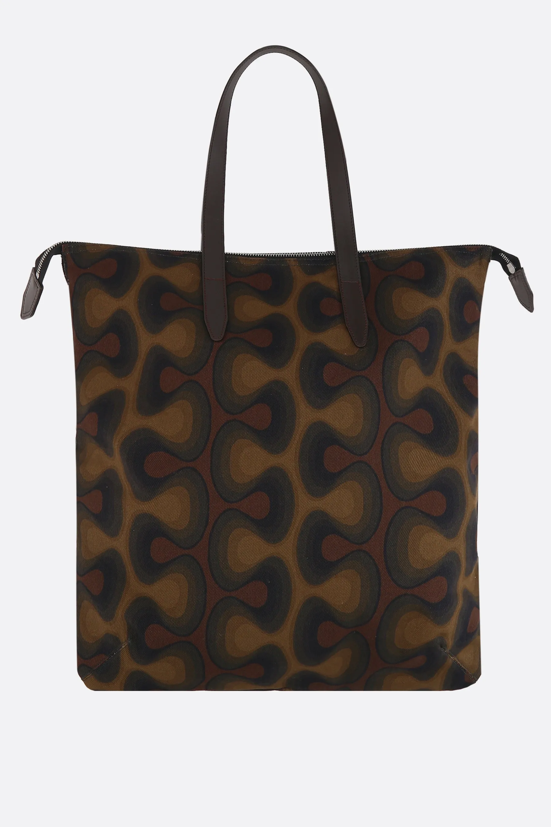 graphic print canvas tote bag