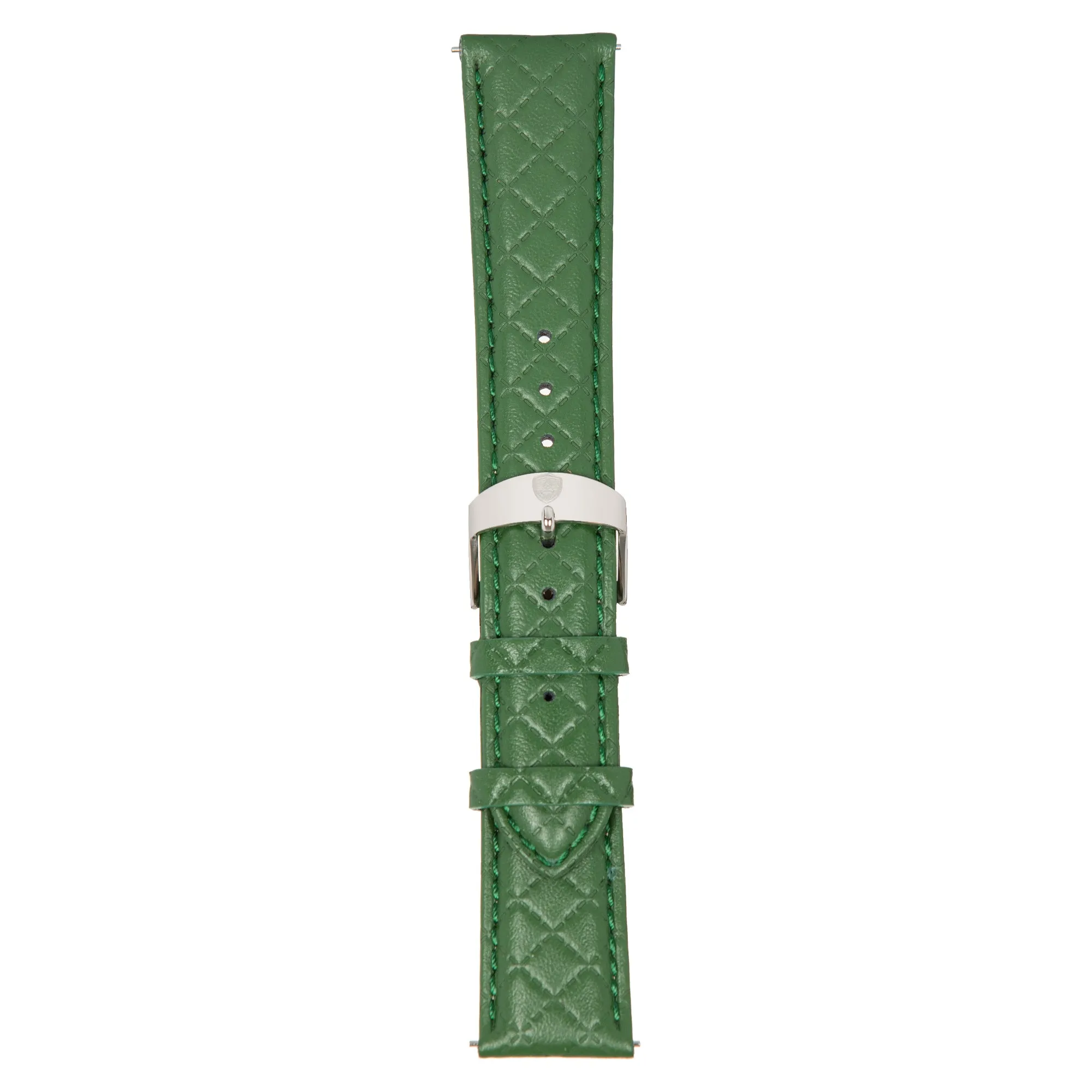 Green/Silver Leather Band