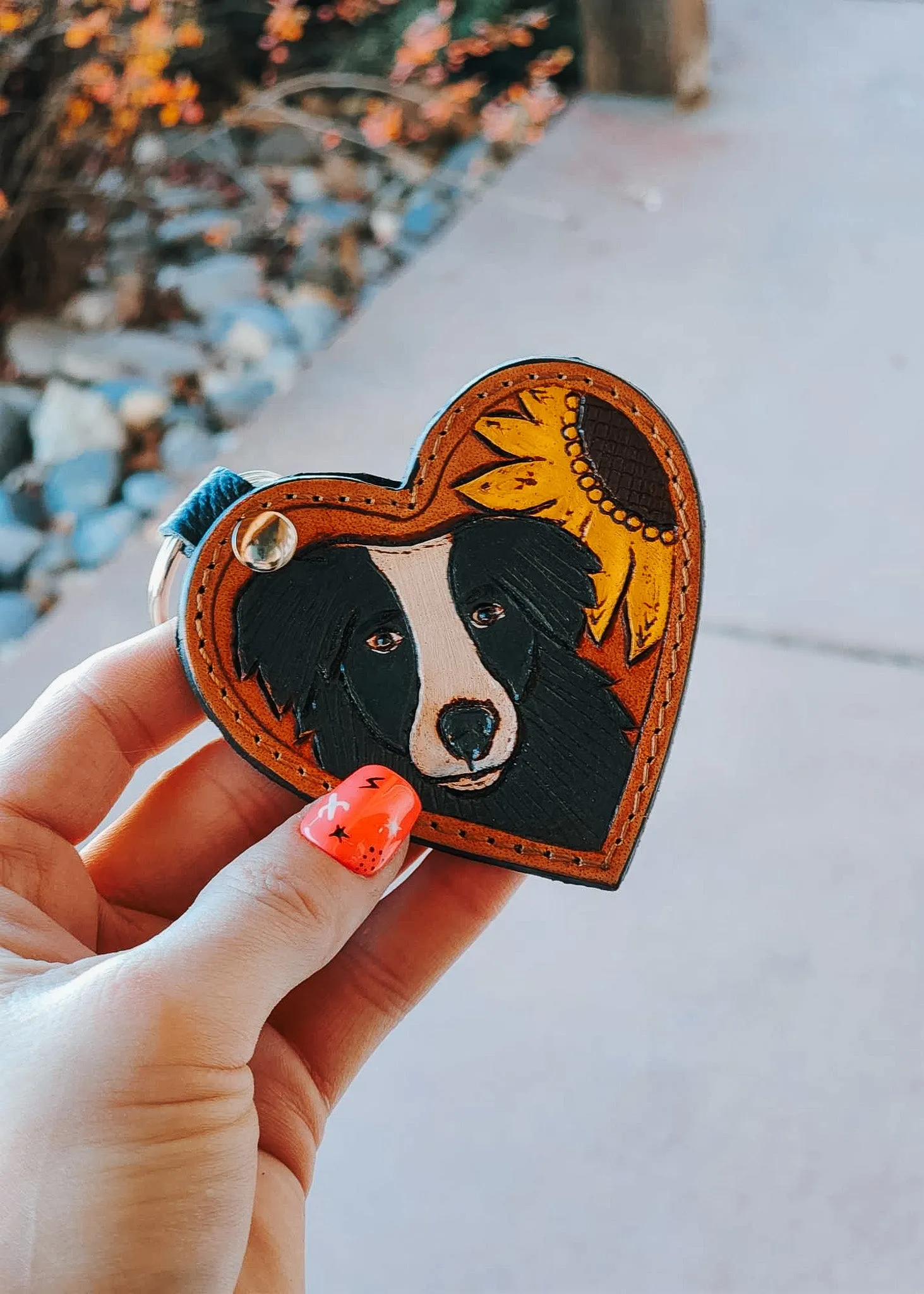 Heart Horse & Dog Keychain