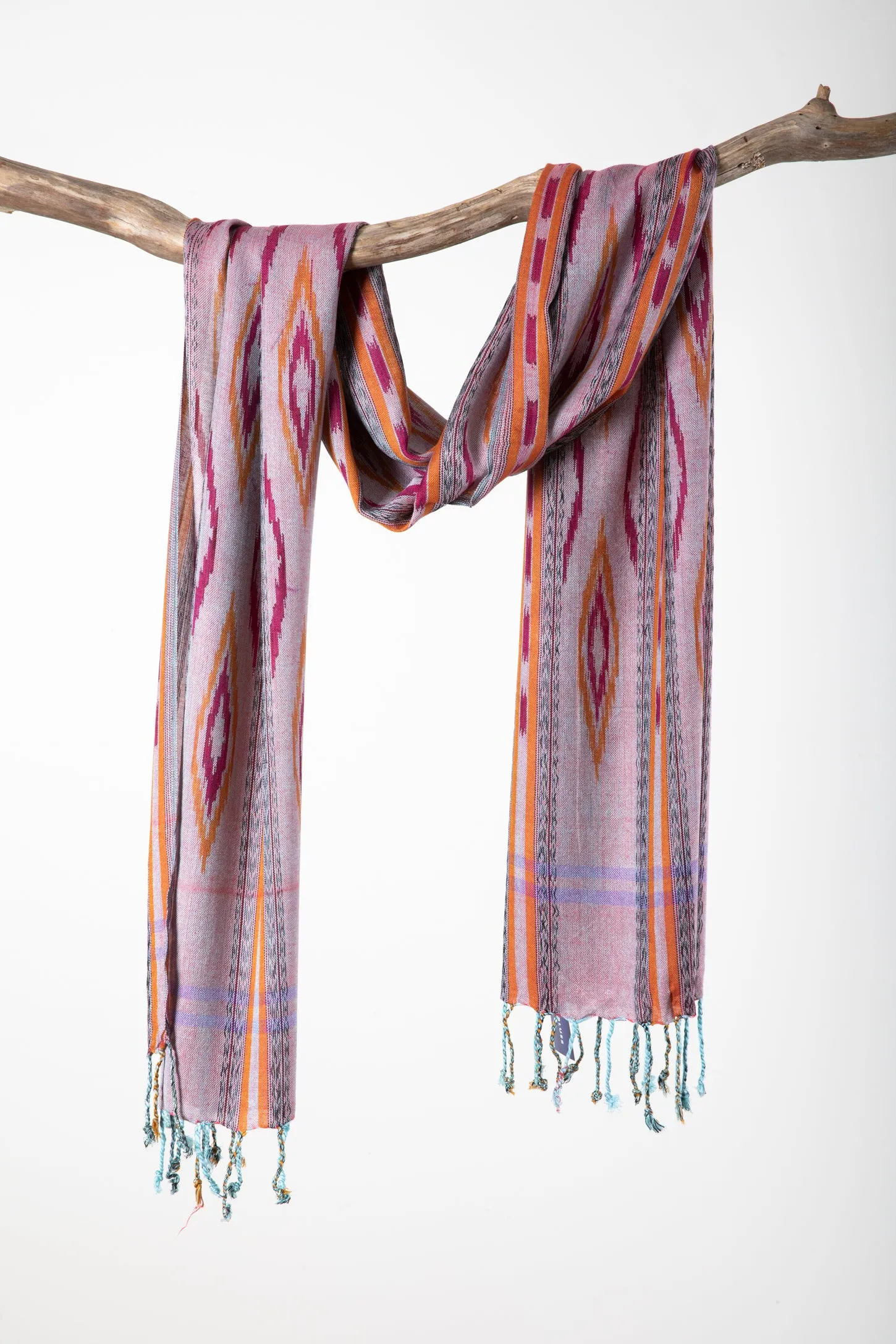 Ikat Patterned Lightweight Scarf