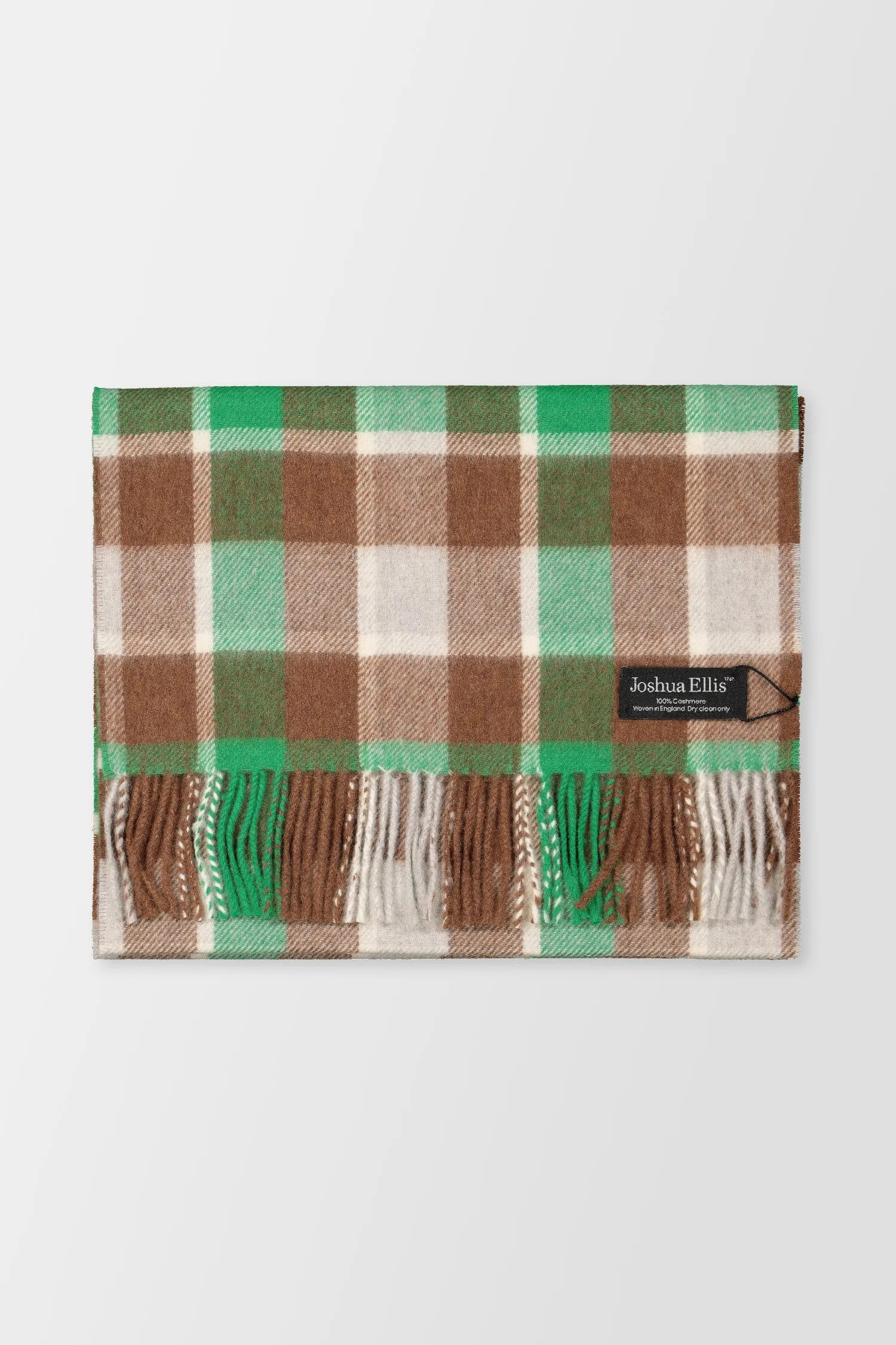 Joshua Ellis Brown Classic Check Brushed Block Scarf