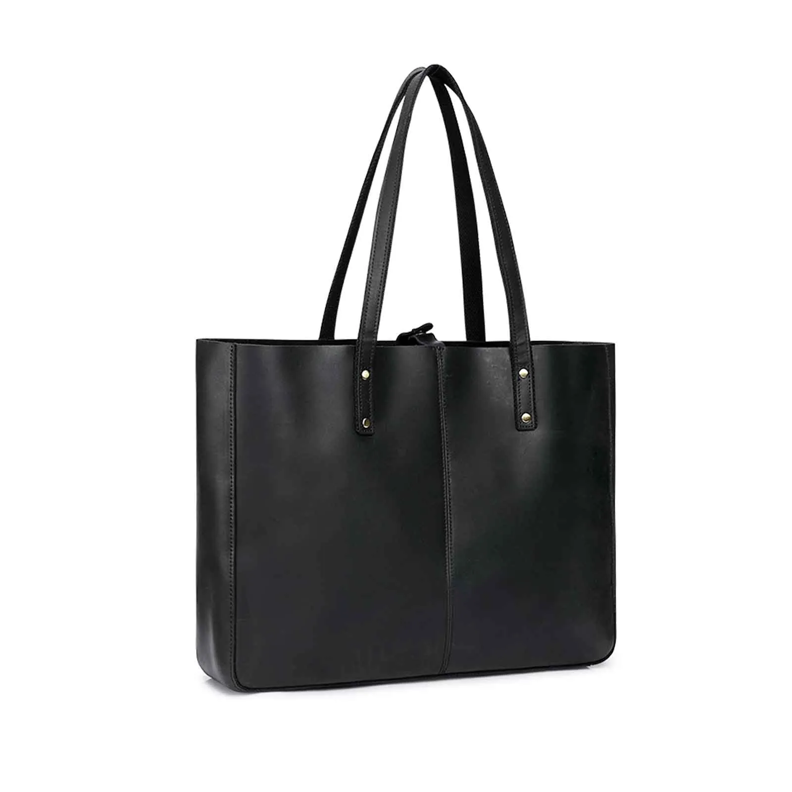 Large Bucket Geuine Leather Tote