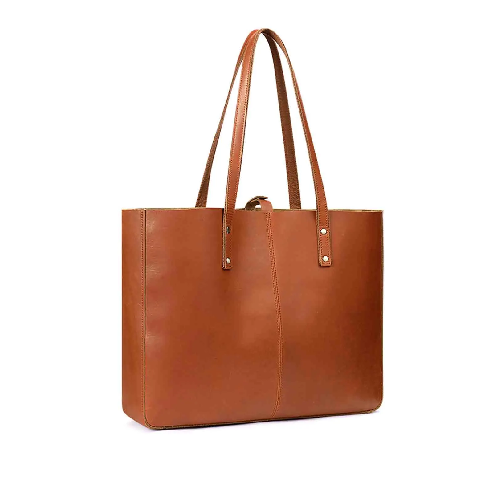 Large Bucket Geuine Leather Tote