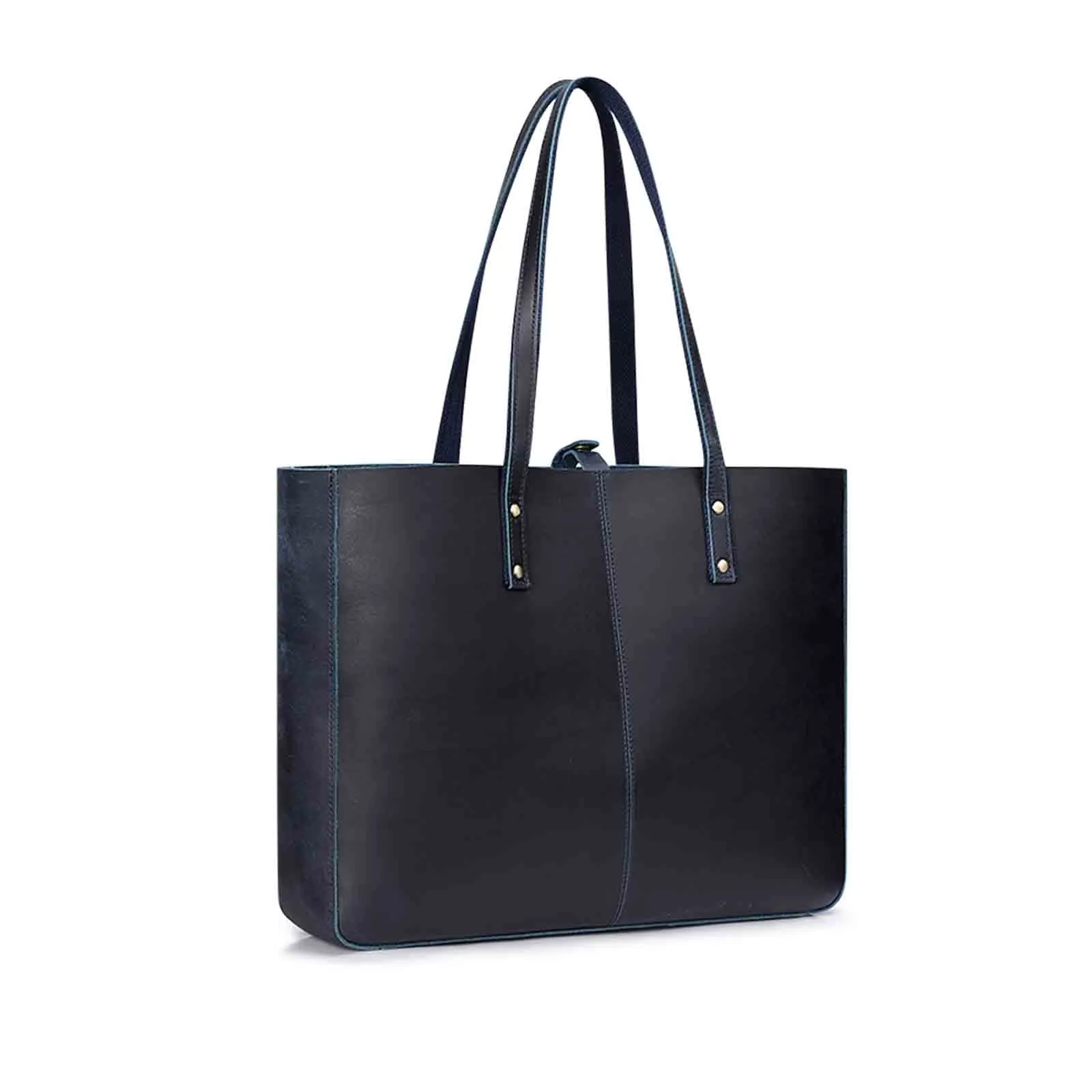 Large Bucket Geuine Leather Tote