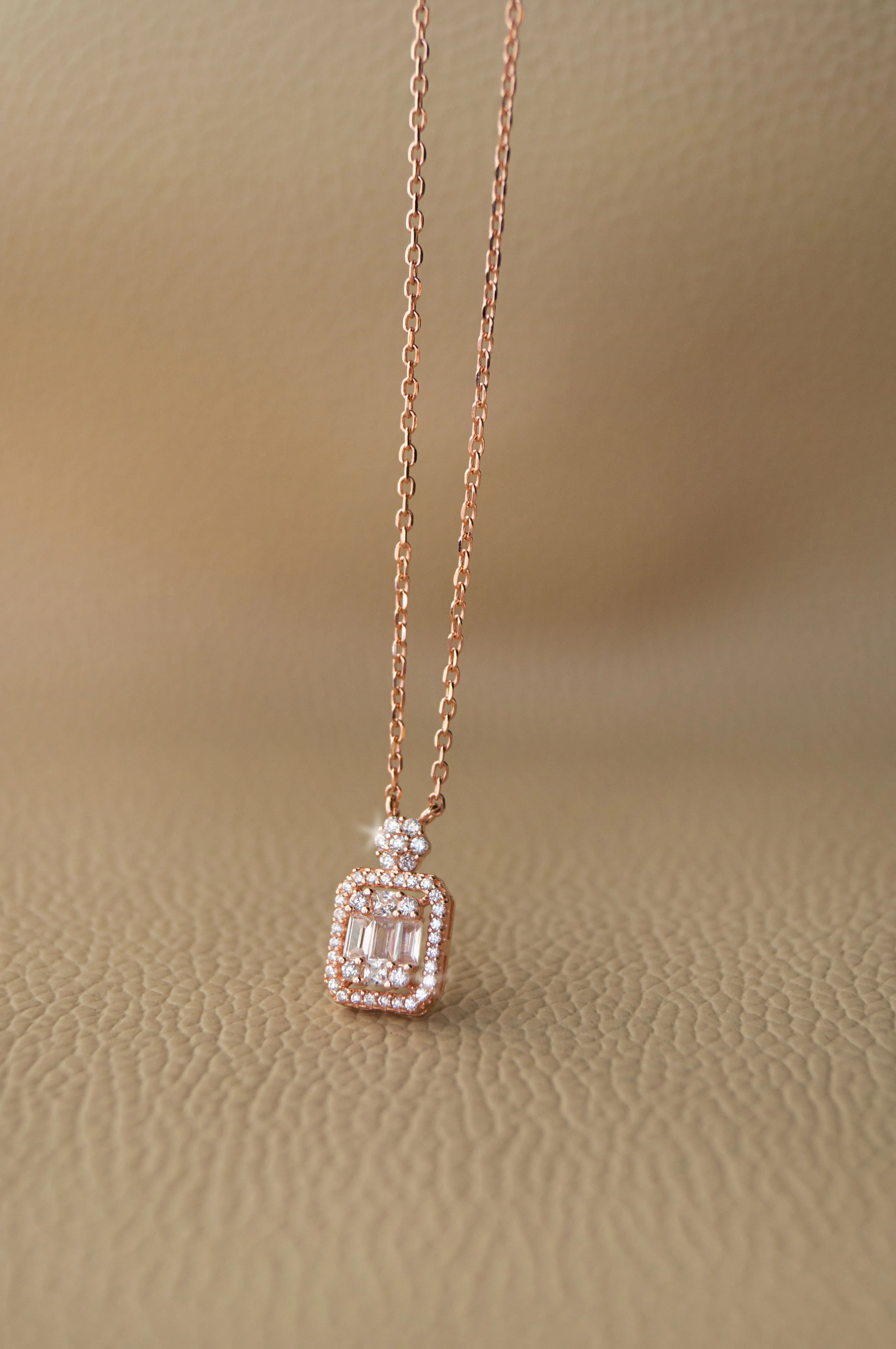 Let's Shine Rose Gold Plated Sterling Silver Pendant Set