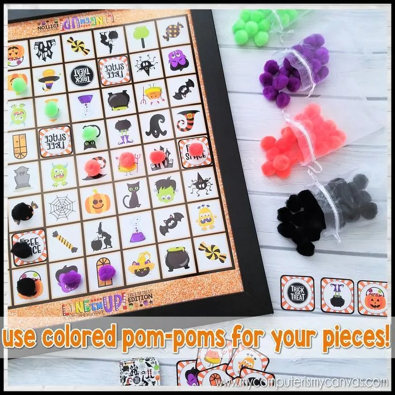 LINE 'Em UP! {TRICK or TREAT} PRINTABLE Game