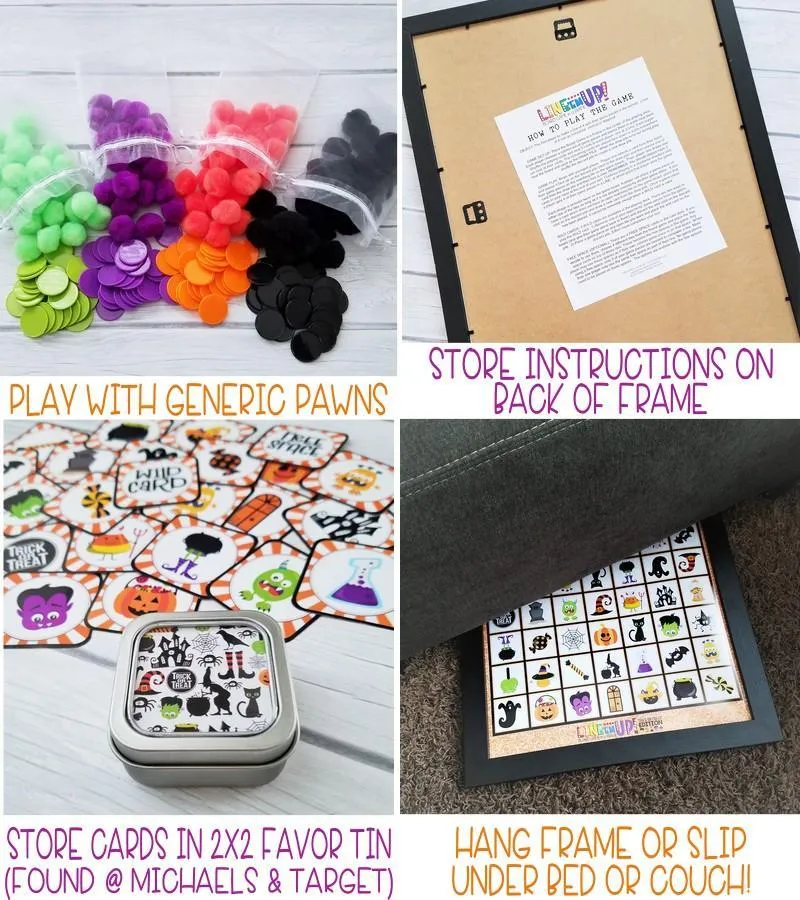 LINE 'Em UP! {TRICK or TREAT} PRINTABLE Game