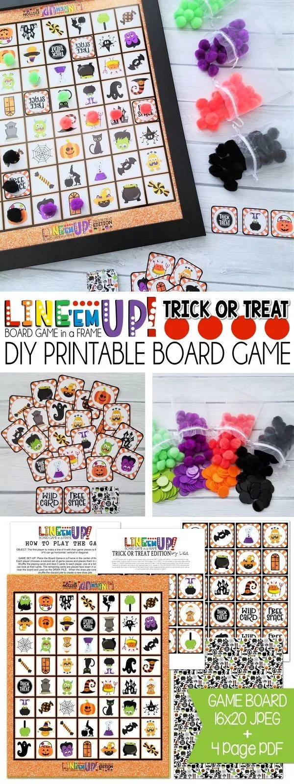 LINE 'Em UP! {TRICK or TREAT} PRINTABLE Game