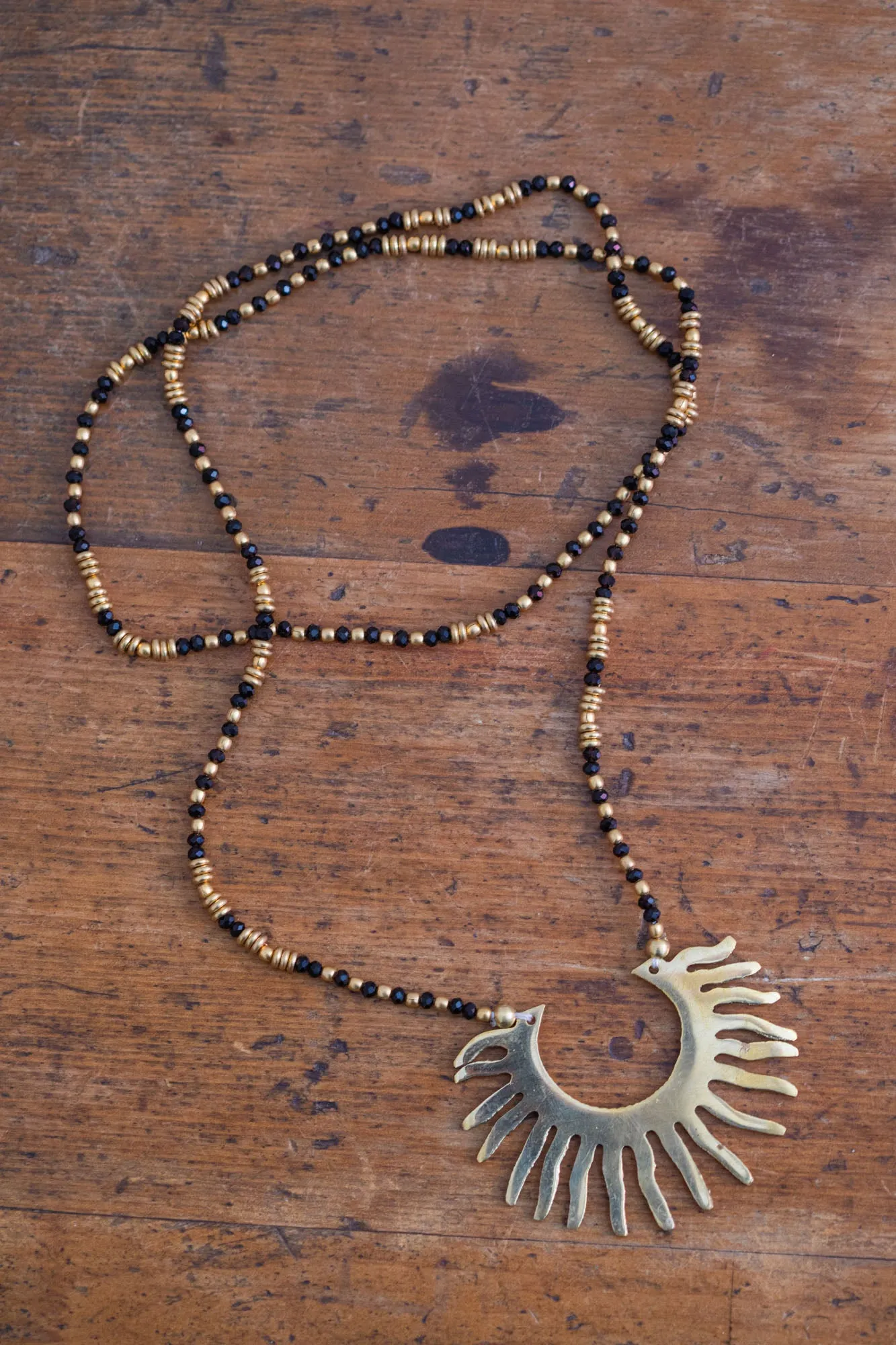 Long Sun Rays Necklace