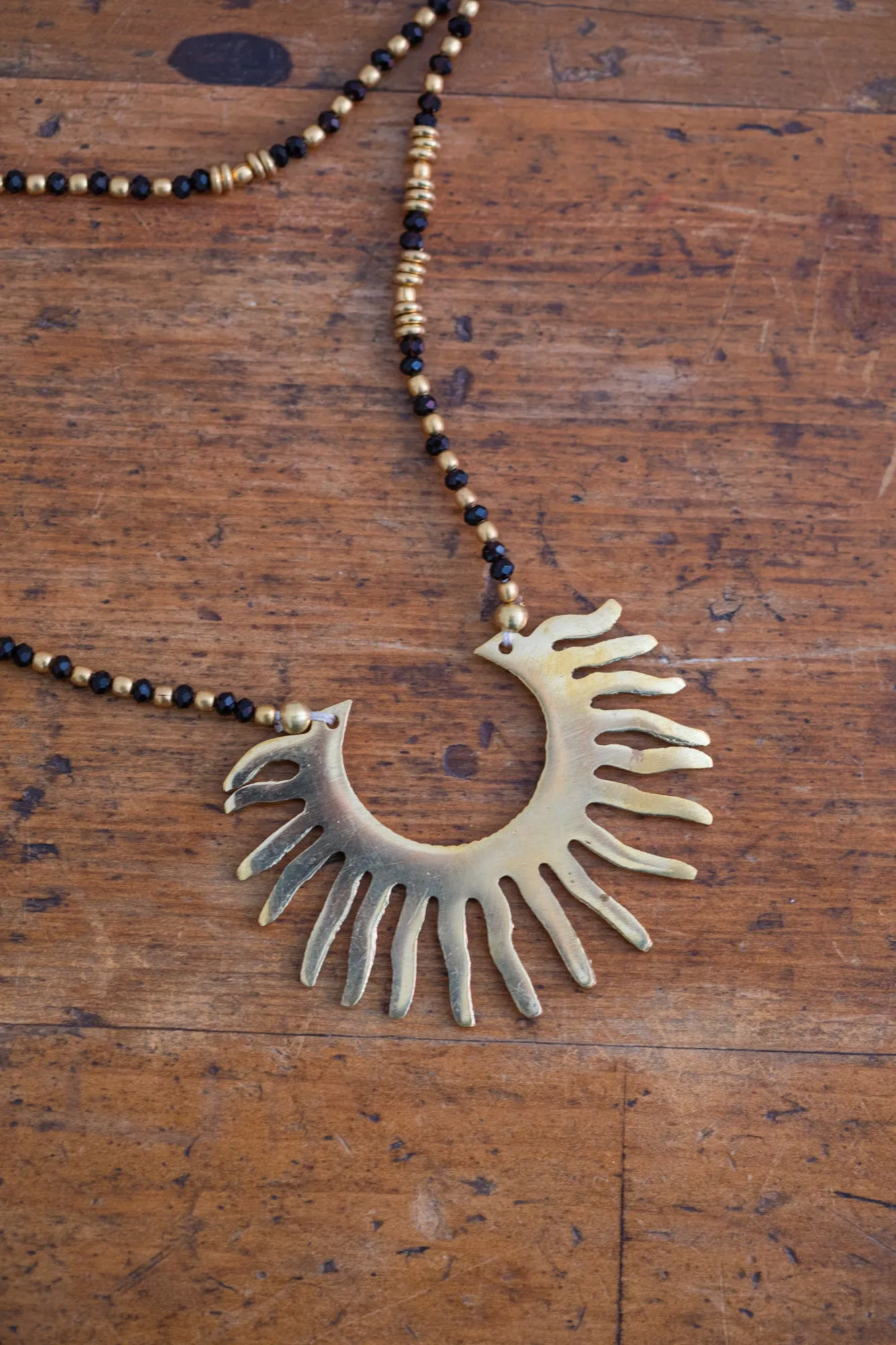 Long Sun Rays Necklace