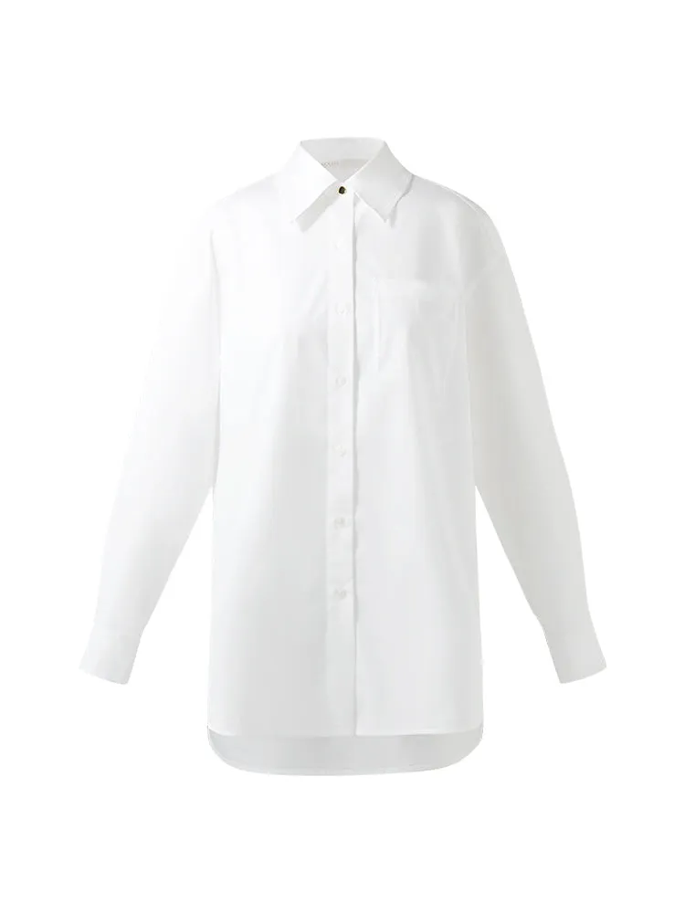 Loose Lapel Single-Breasted Women Shirt