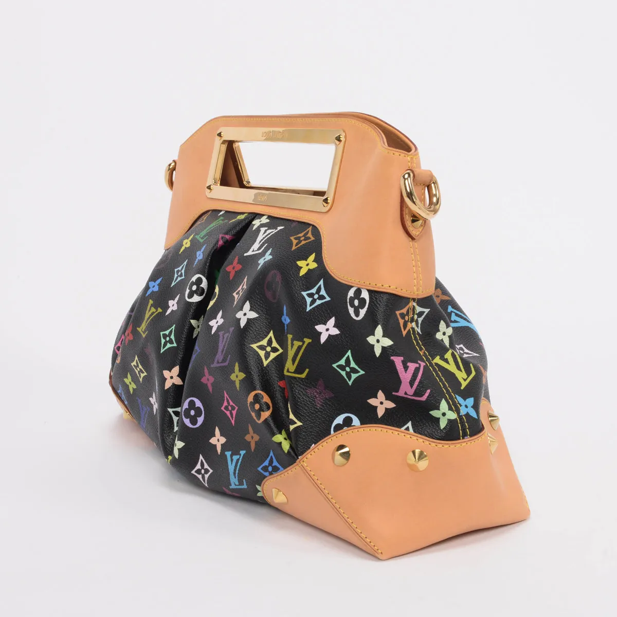 Louis Vuitton Black Multicolore Monogram Judy GM Clutch