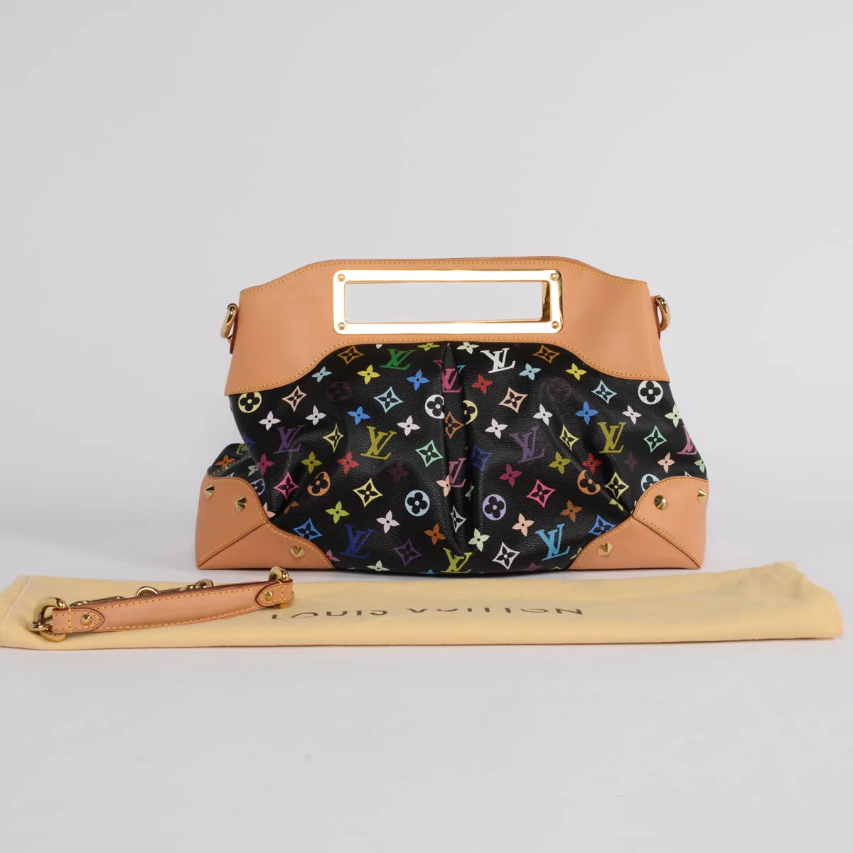 Louis Vuitton Black Multicolore Monogram Judy GM Clutch