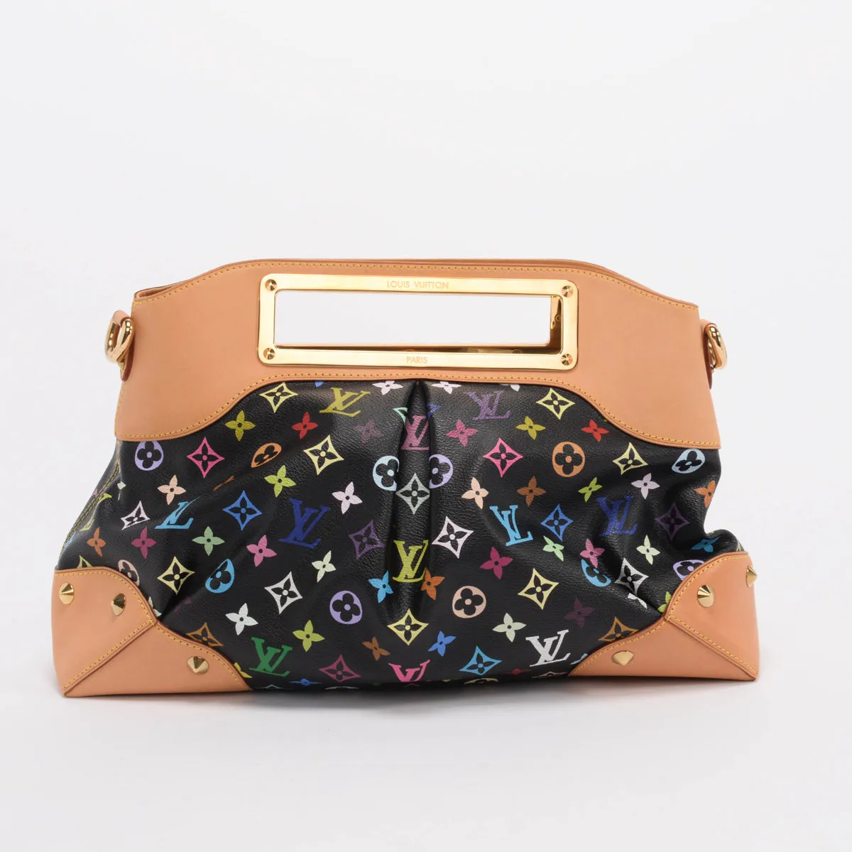 Louis Vuitton Black Multicolore Monogram Judy GM Clutch