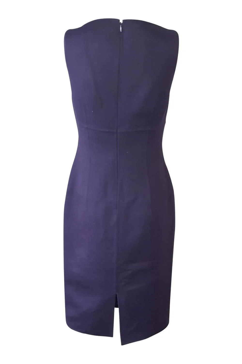 MICHAEL KORS Stretch Wool and Angora Blend Purple Bodycon Dress (6)