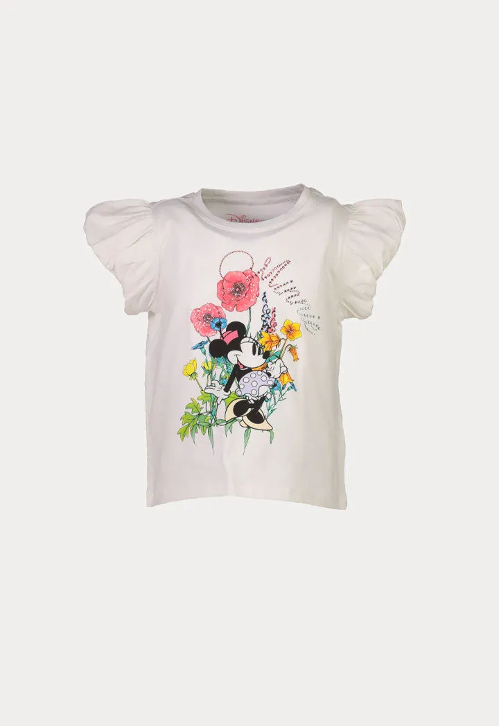 Mickey Mouse Fashion Puff Sleeves T-Shirt