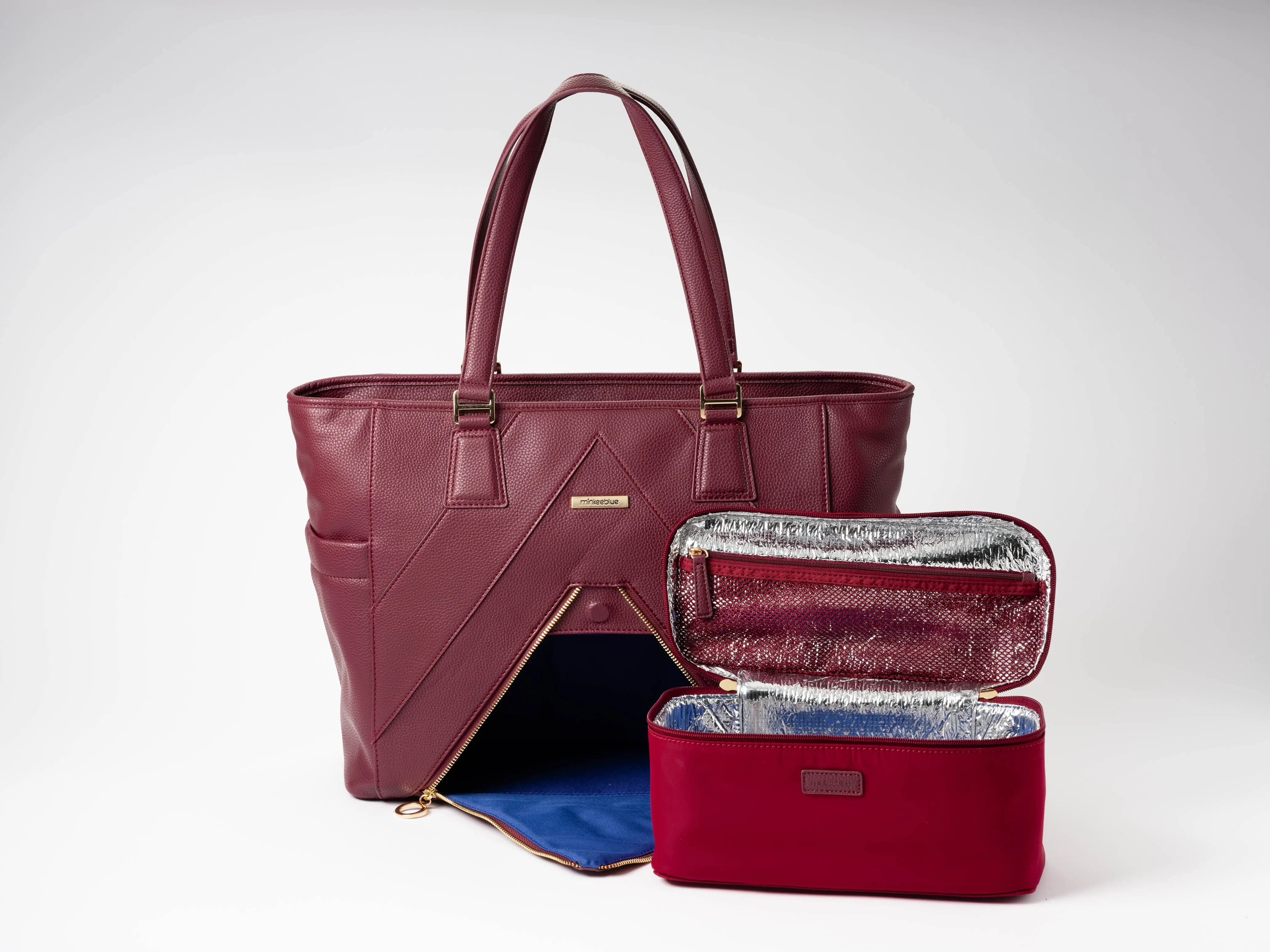 MinkeeBlue Madison Tote with Lunch Bag & Shoe Bag