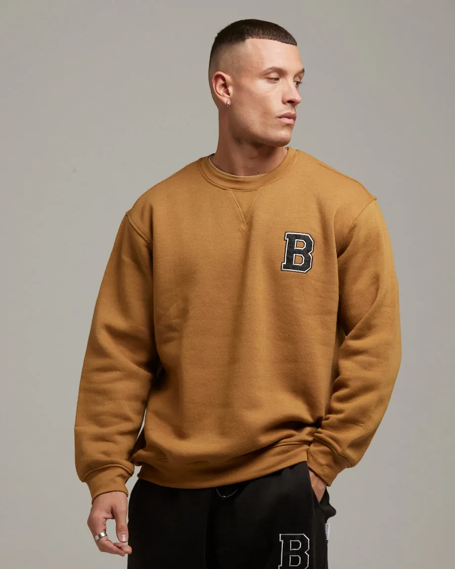 MIRNY MEN'S CREW NECK SWEATSHIRT | TOBACCO