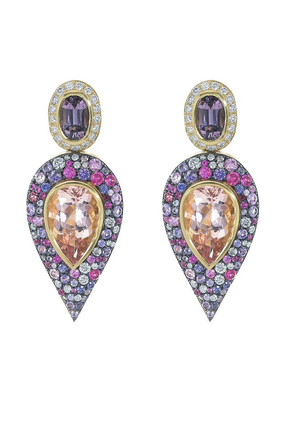 Morganite Spinel Earrings