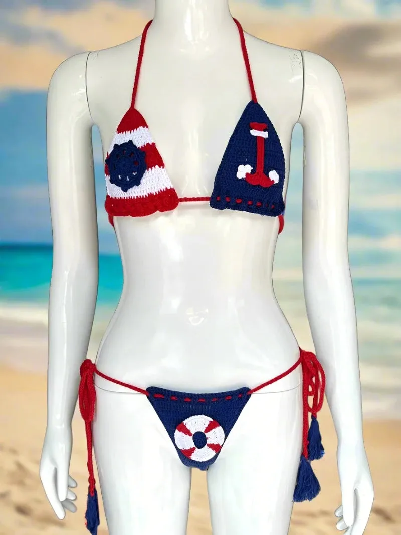 Nautical Dream Crochet Mini Bikini