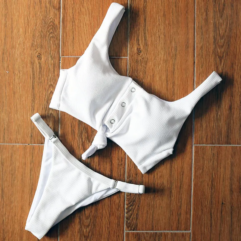 Neuer brasilianischer Bandage Push-Up-Bikini mit Polsterung