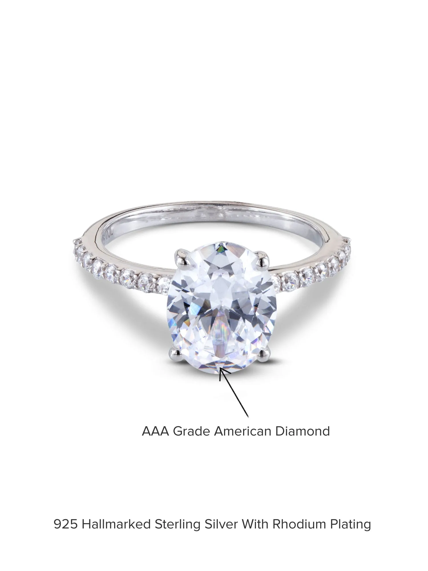 Ornate Jewels 4.5 Carat Solitaire Ring For Women