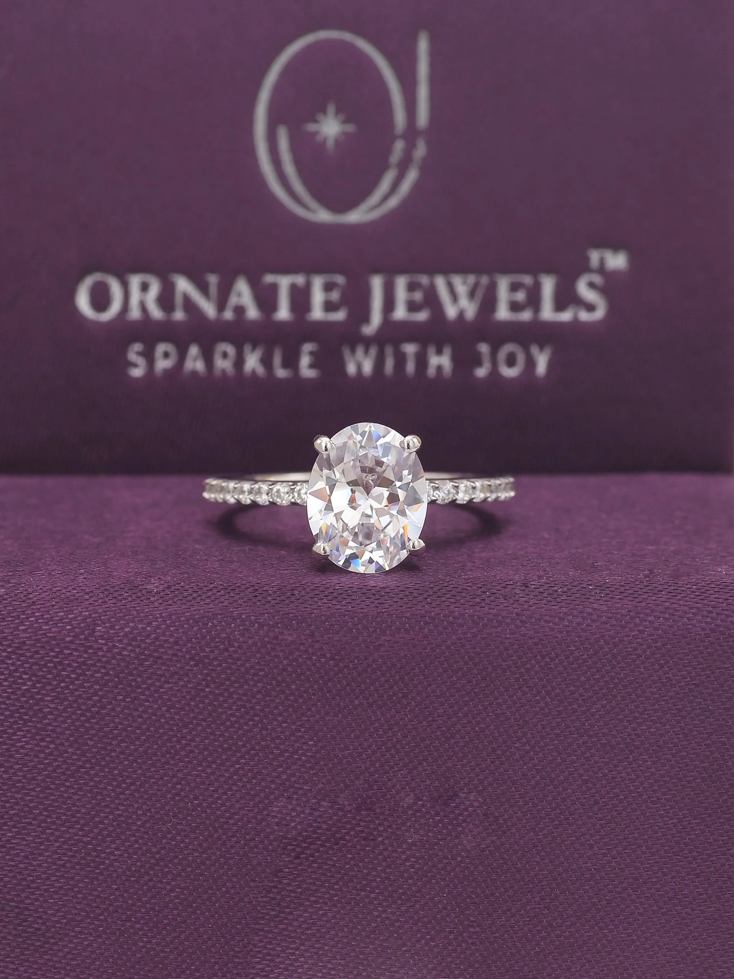 Ornate Jewels 4.5 Carat Solitaire Ring For Women