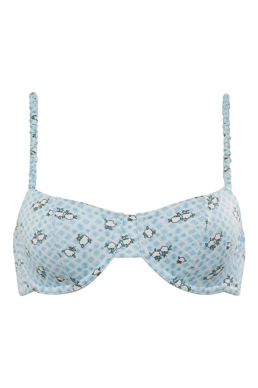 Pam Gingham Underwire Bikini Top - Posie