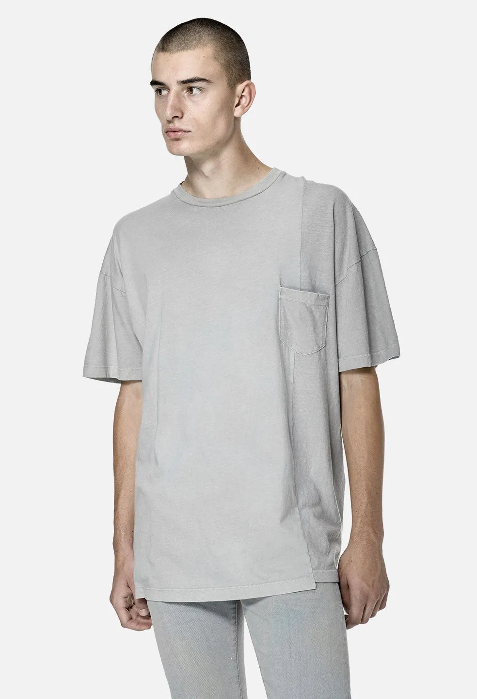 Paneled Pocket Tee / Washed Clay