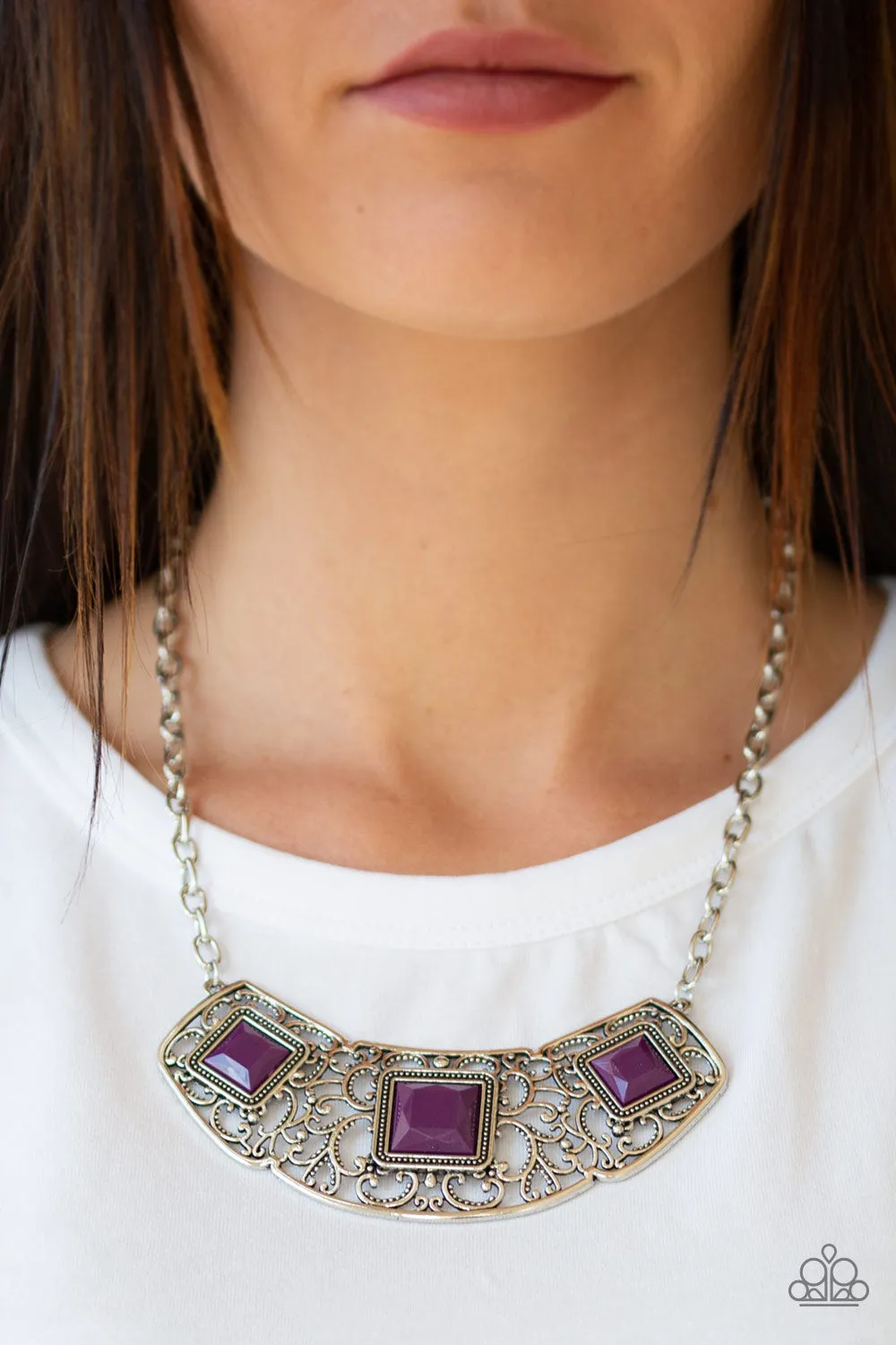 Paparazzi Feeling Inde-PENDANT Purple Necklace