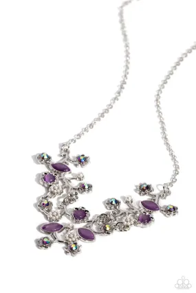 Paparazzi Gardening Group Purple Necklace & Earring Set