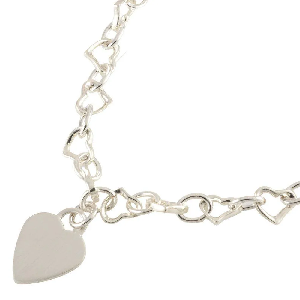 Personalised Womens Heavy Necklace Engraved Heart