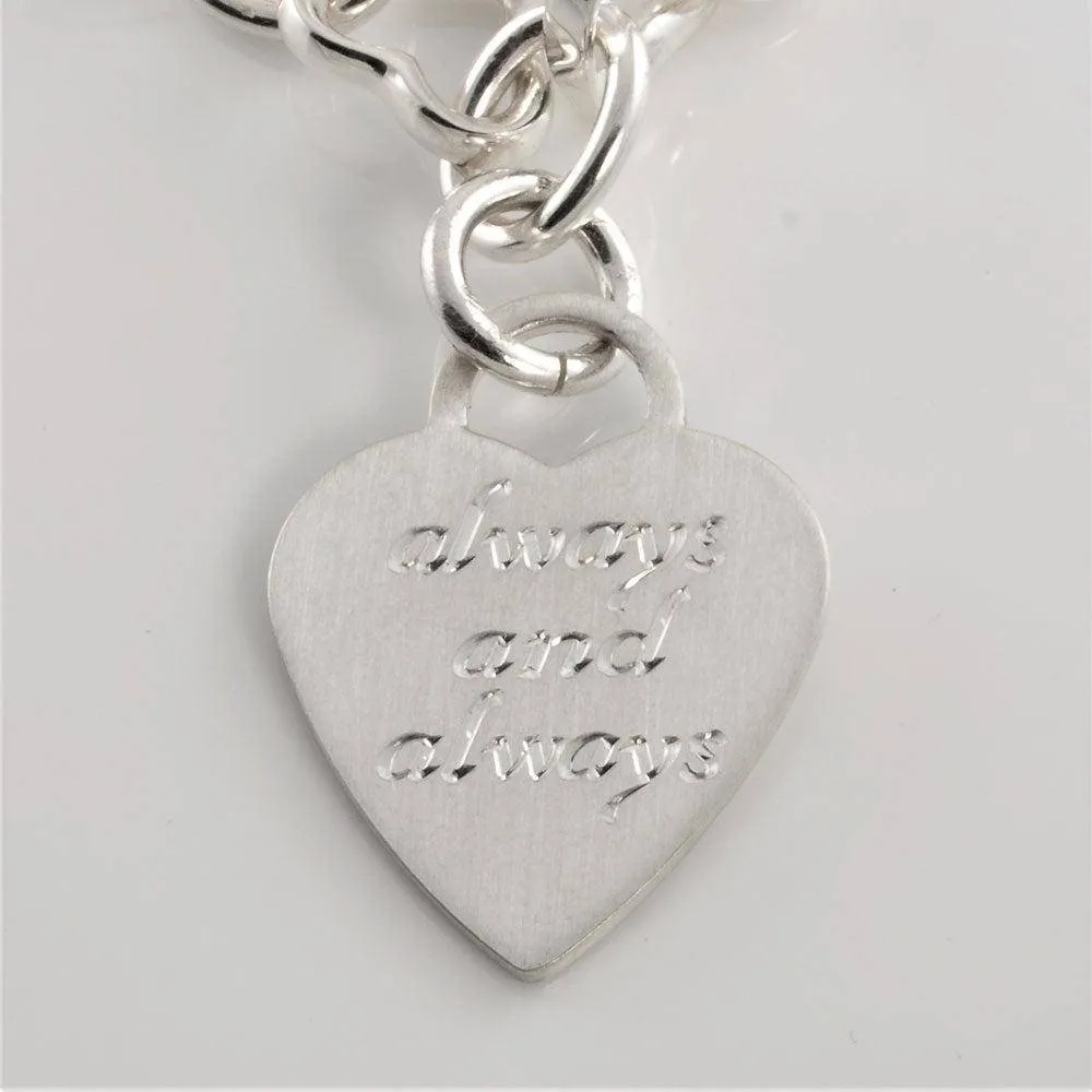 Personalised Womens Heavy Necklace Engraved Heart