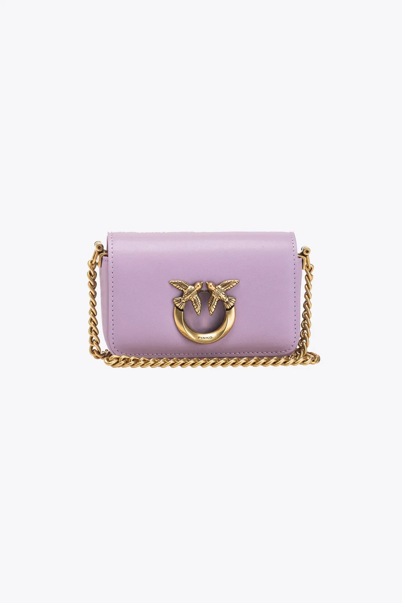 PINKO MICRO LOVE BAG CLICK SIMPLY IRIS-ANTIQUE GOLD