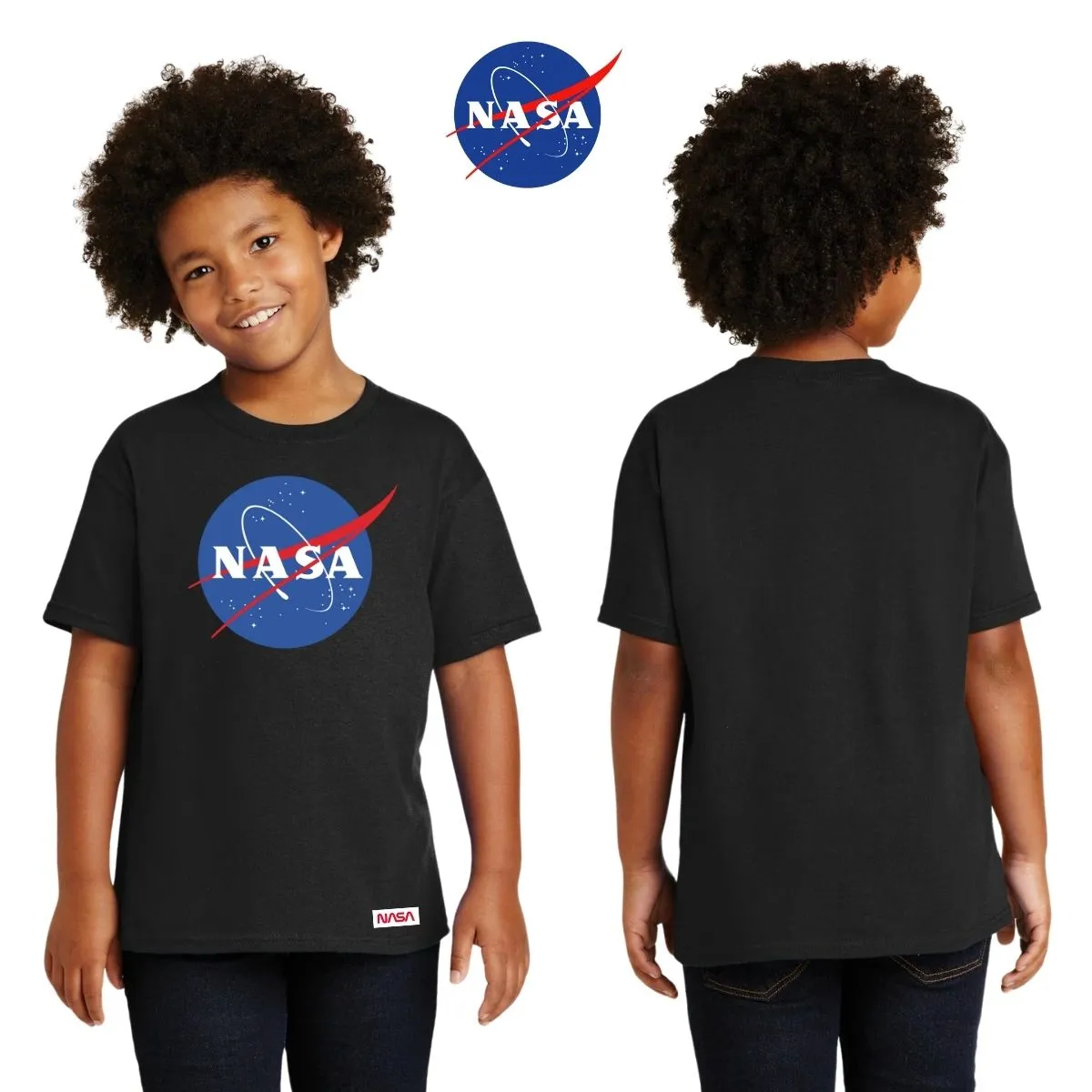 Playera Nios Nasa Logo Azul