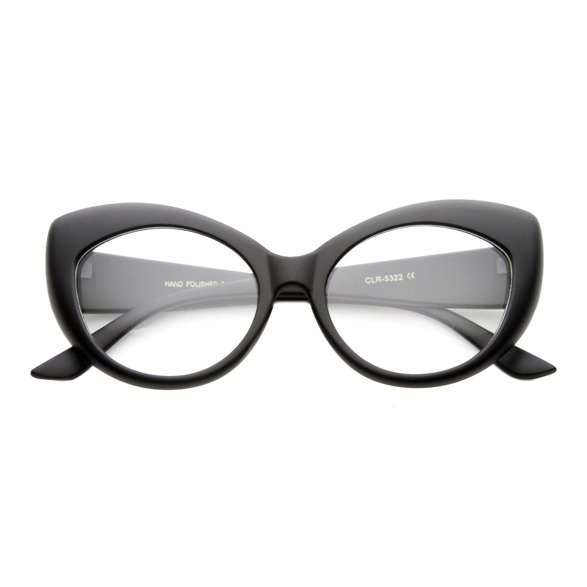 Retro 1950's Pointed Cat Eye Clear Lens Glasses