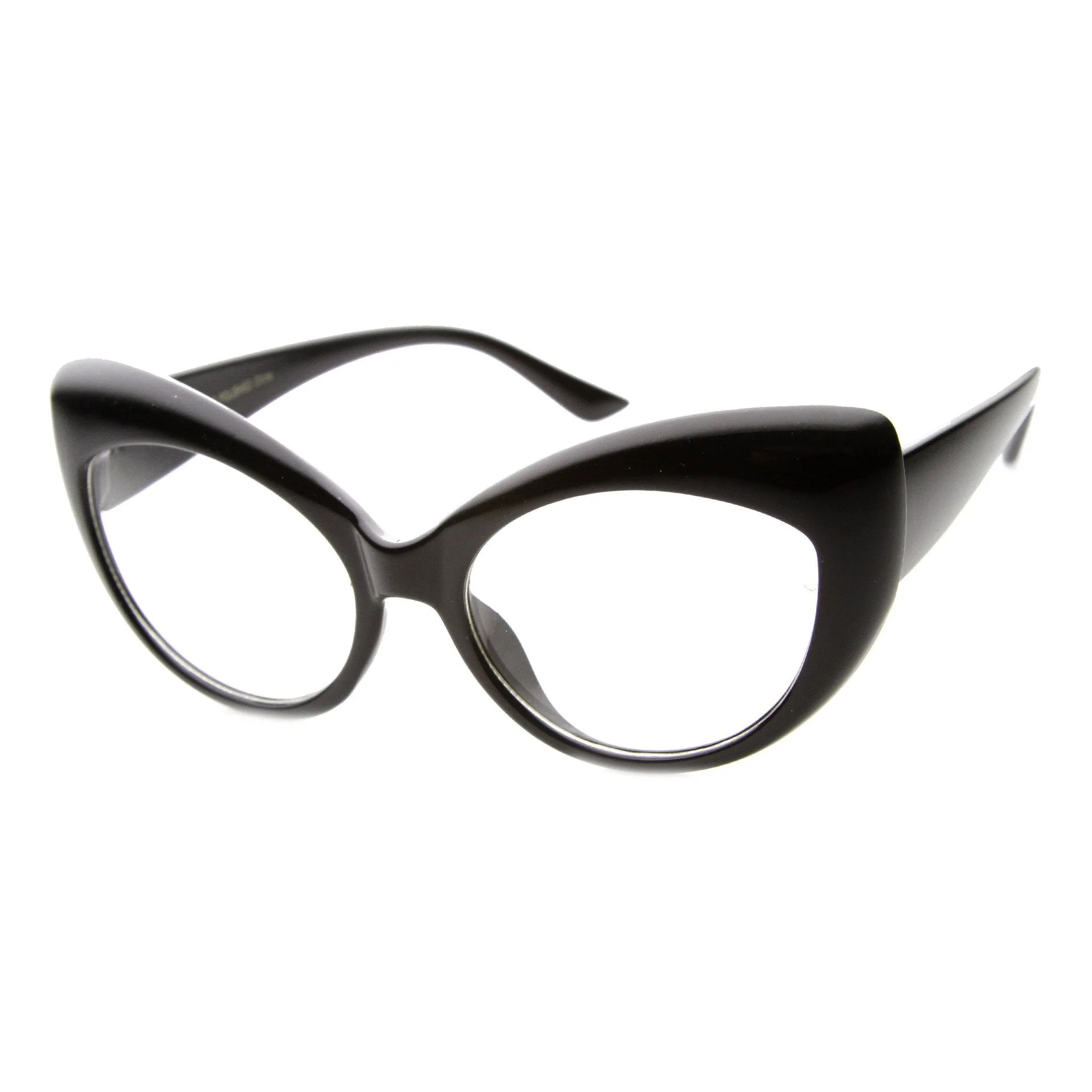 Retro 1950's Pointed Cat Eye Clear Lens Glasses