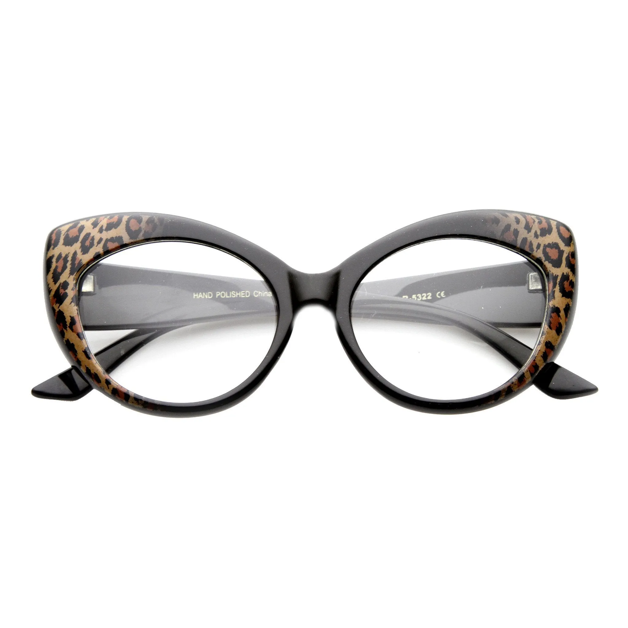 Retro 1950's Pointed Cat Eye Clear Lens Glasses