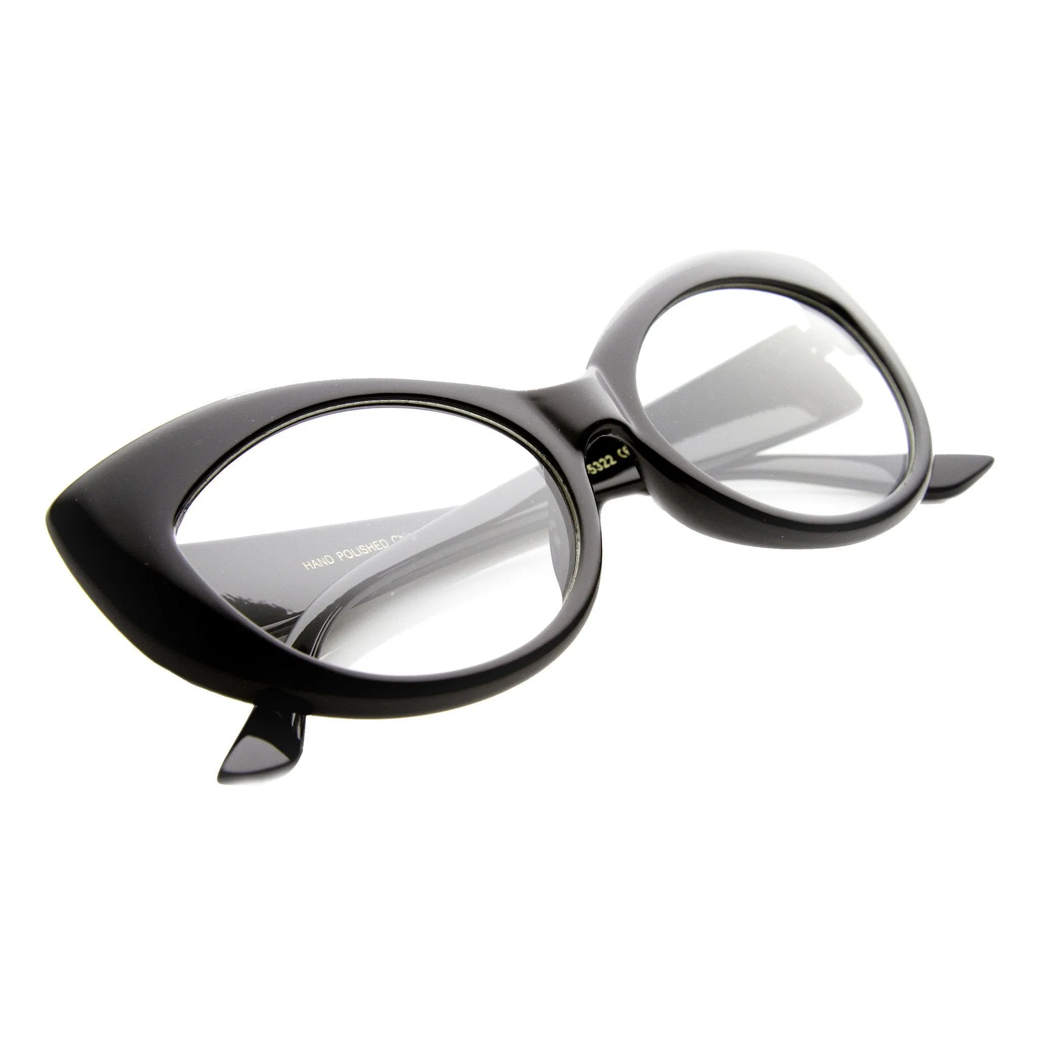 Retro 1950's Pointed Cat Eye Clear Lens Glasses