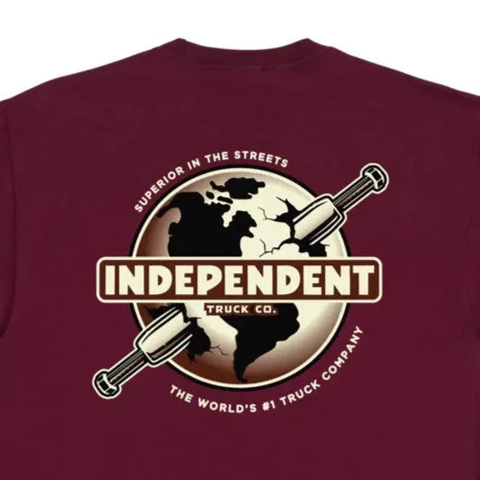 SANTA CRUZ Breakthrough Mens Independent T-Shirt - Burgundy